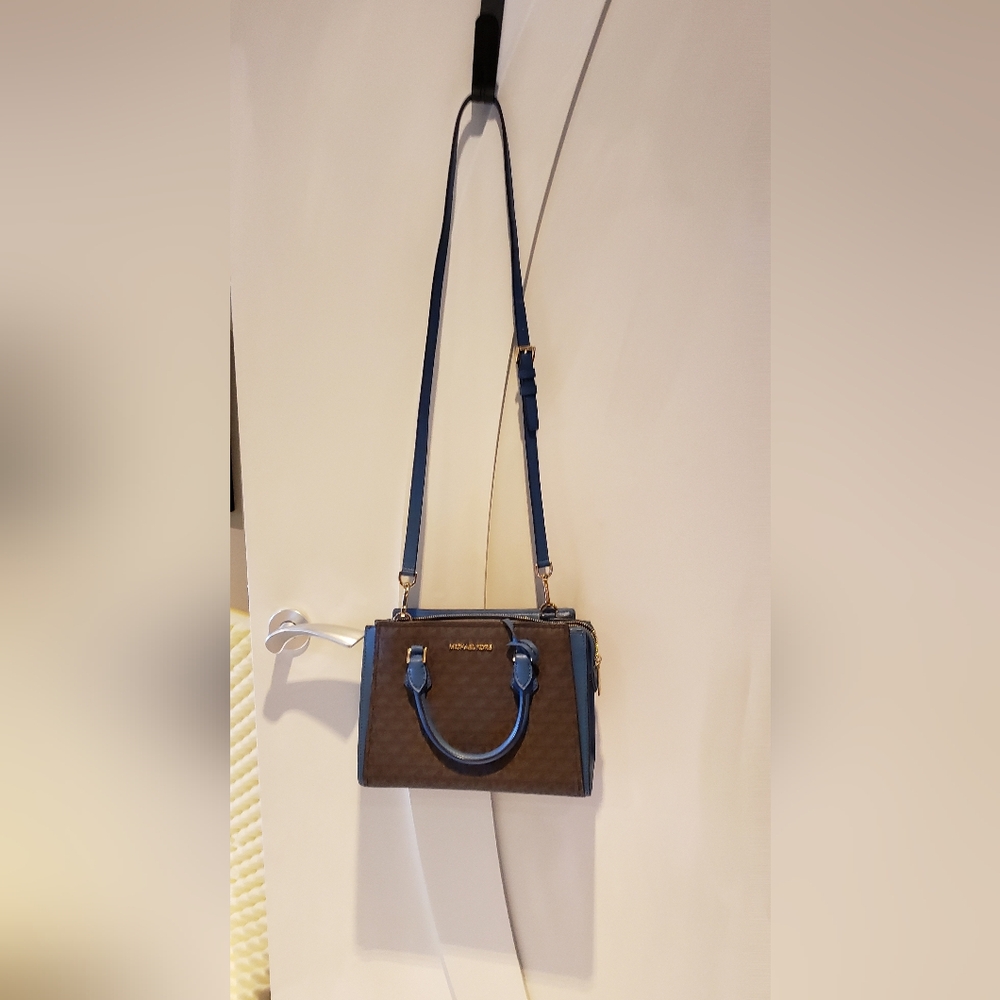 Michael Kors Brown and Blue Women's Bag